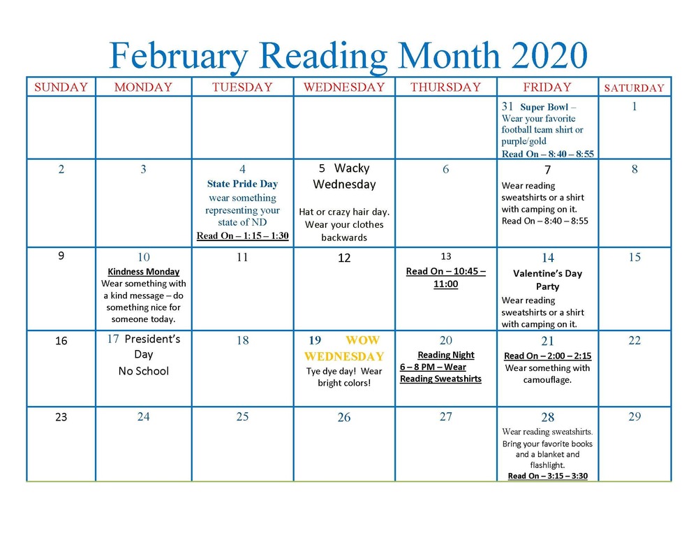 Elementary Newsletter February 3, 2020