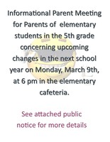Public Notice Concerning Changes for the 2020-2021 School Year