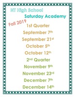 High School Fall Saturday Academy Schedule