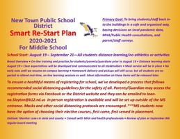 Middle School Restart Plan and Registration Forms