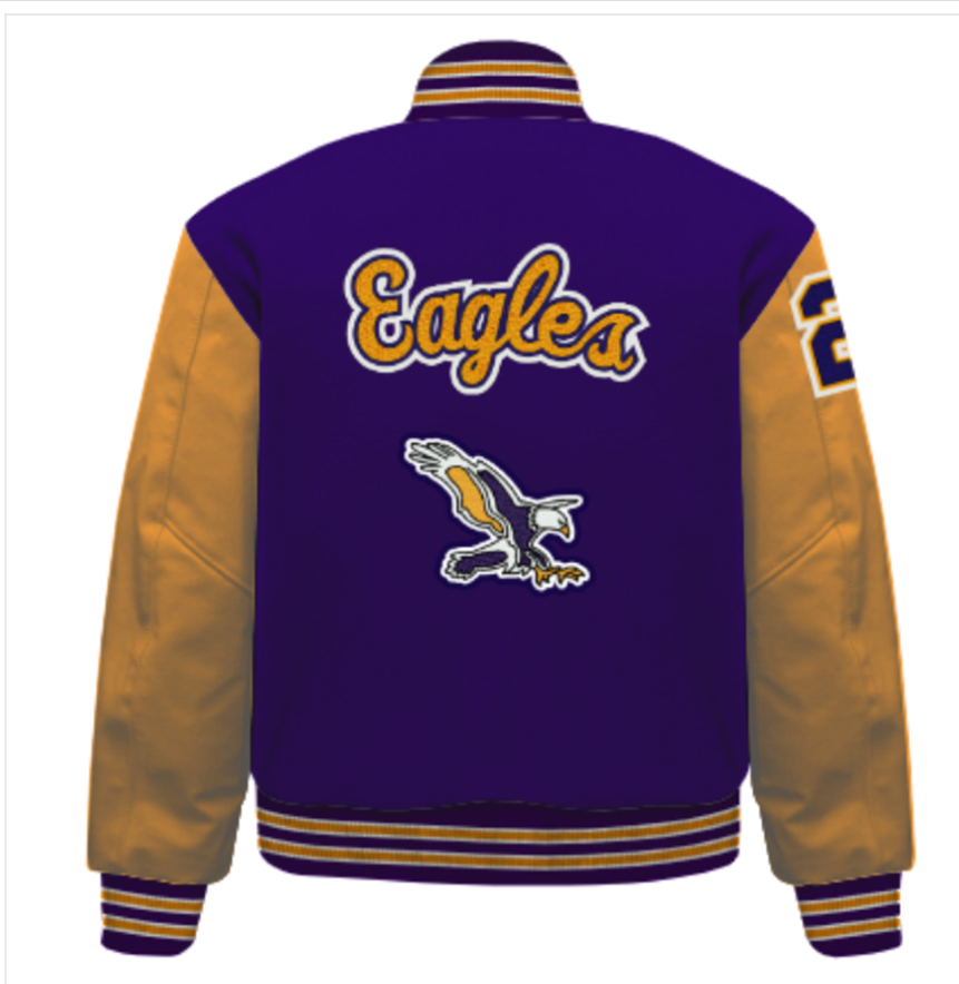 coat with eagles logo